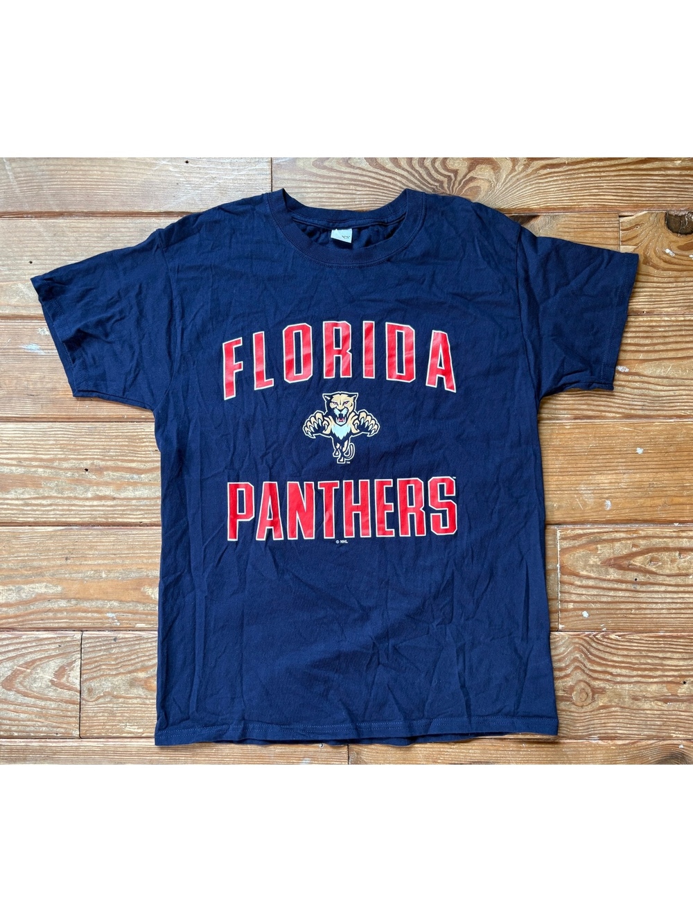 Florida Panthers NHL Graphic T-Shirt Men’s Medium Navy Blue